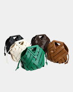Bolsa Fabi Savana em couro trançado