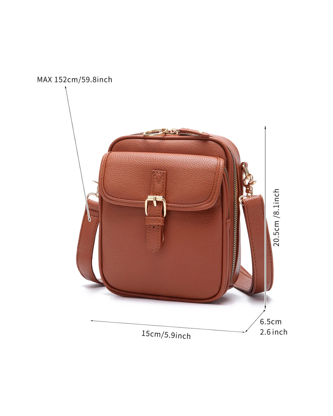 Bolsa Victoria compacta em couro premium
