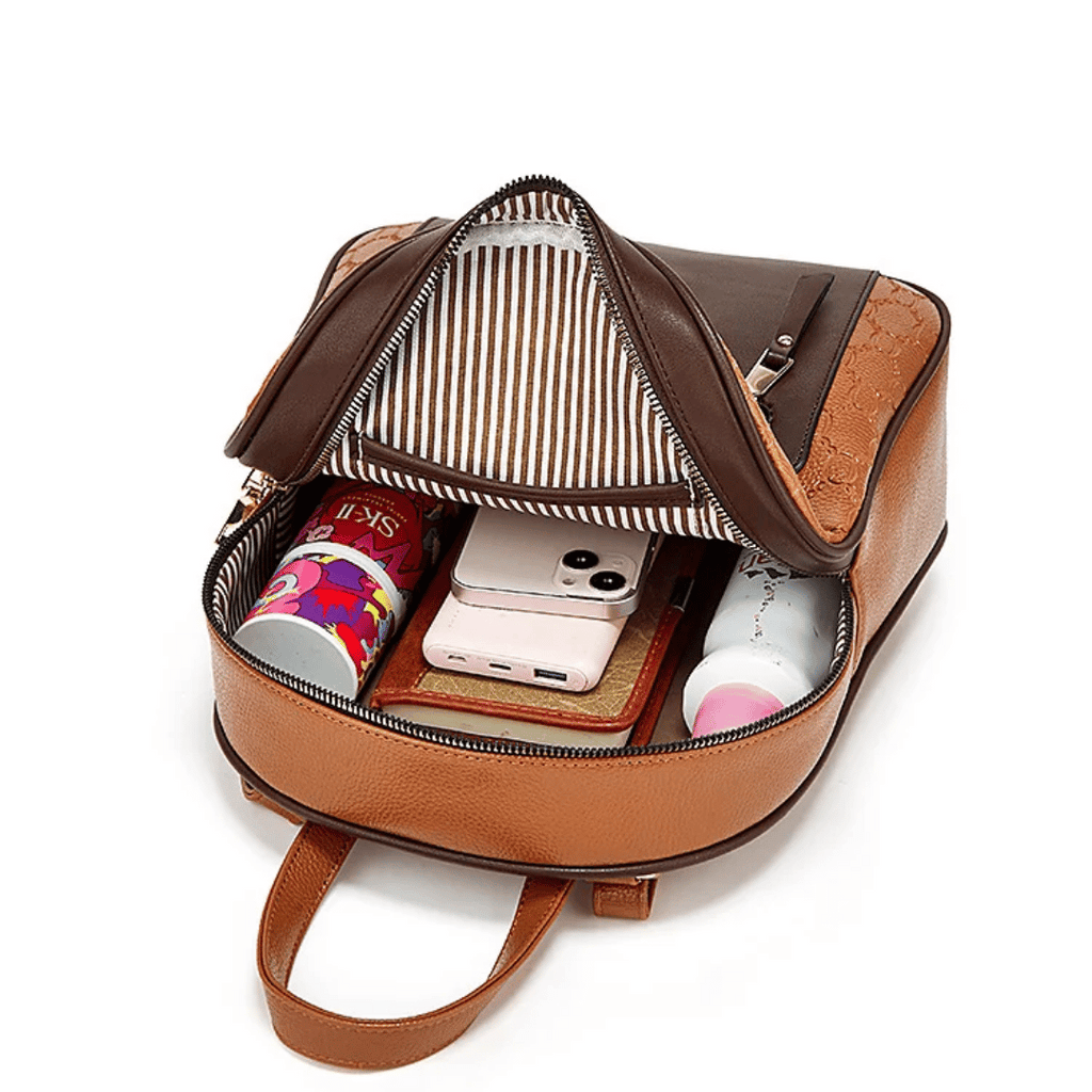 Kit mochila de couro Samira