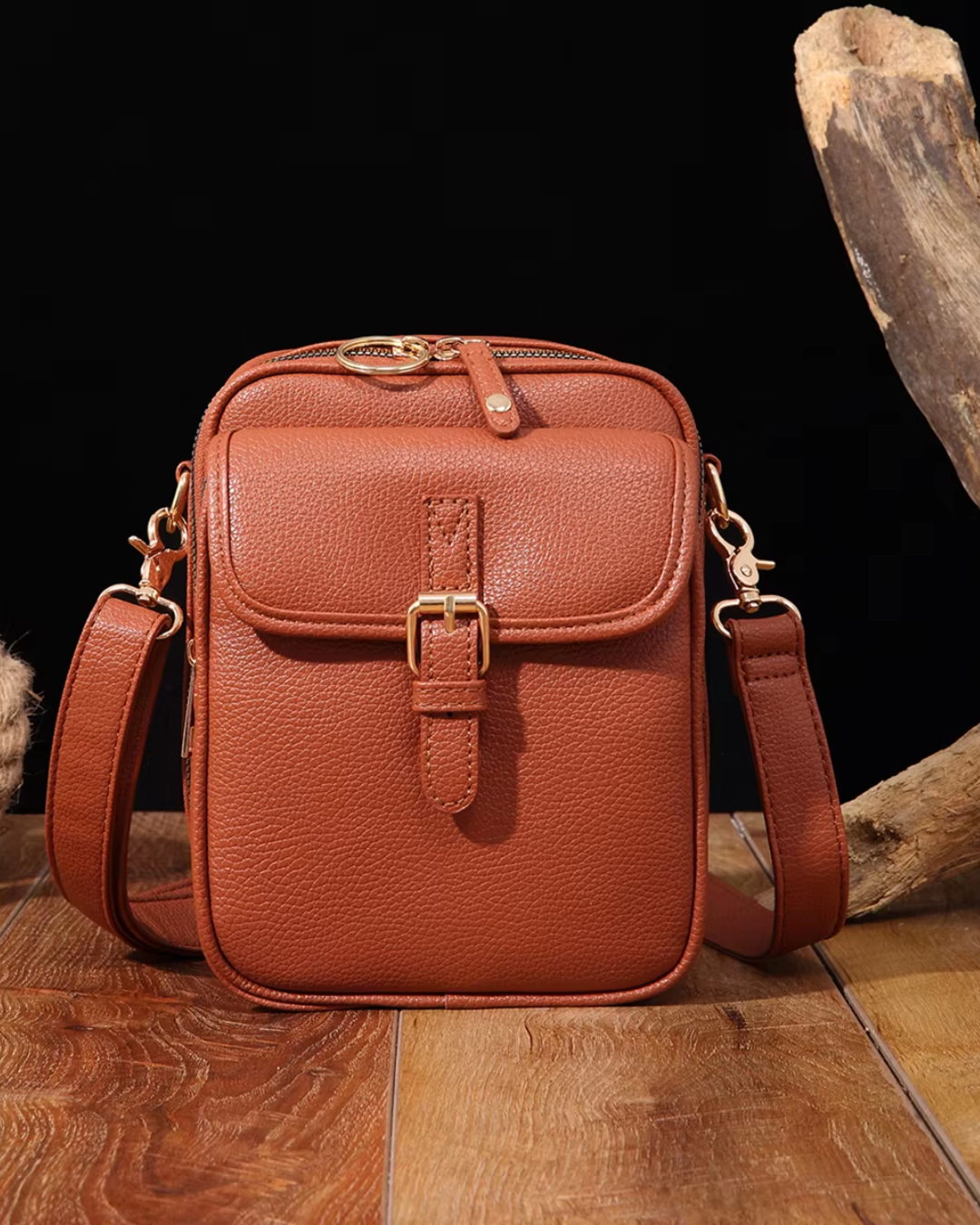 Bolsa Victoria compacta em couro premium