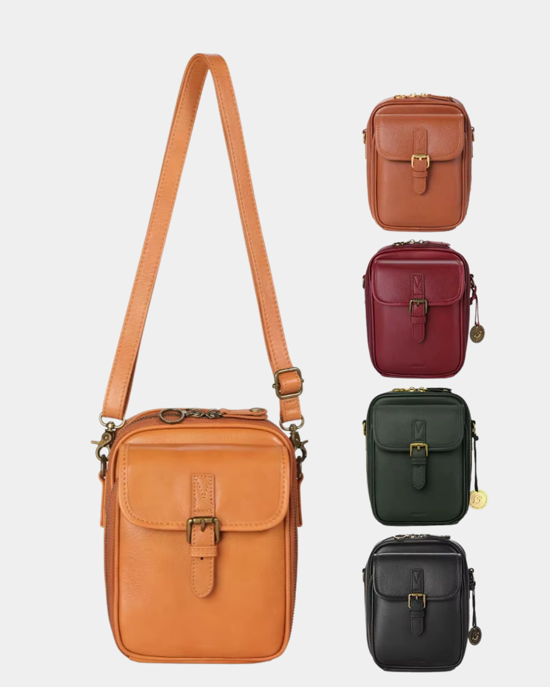 Bolsa Victoria compacta em couro premium