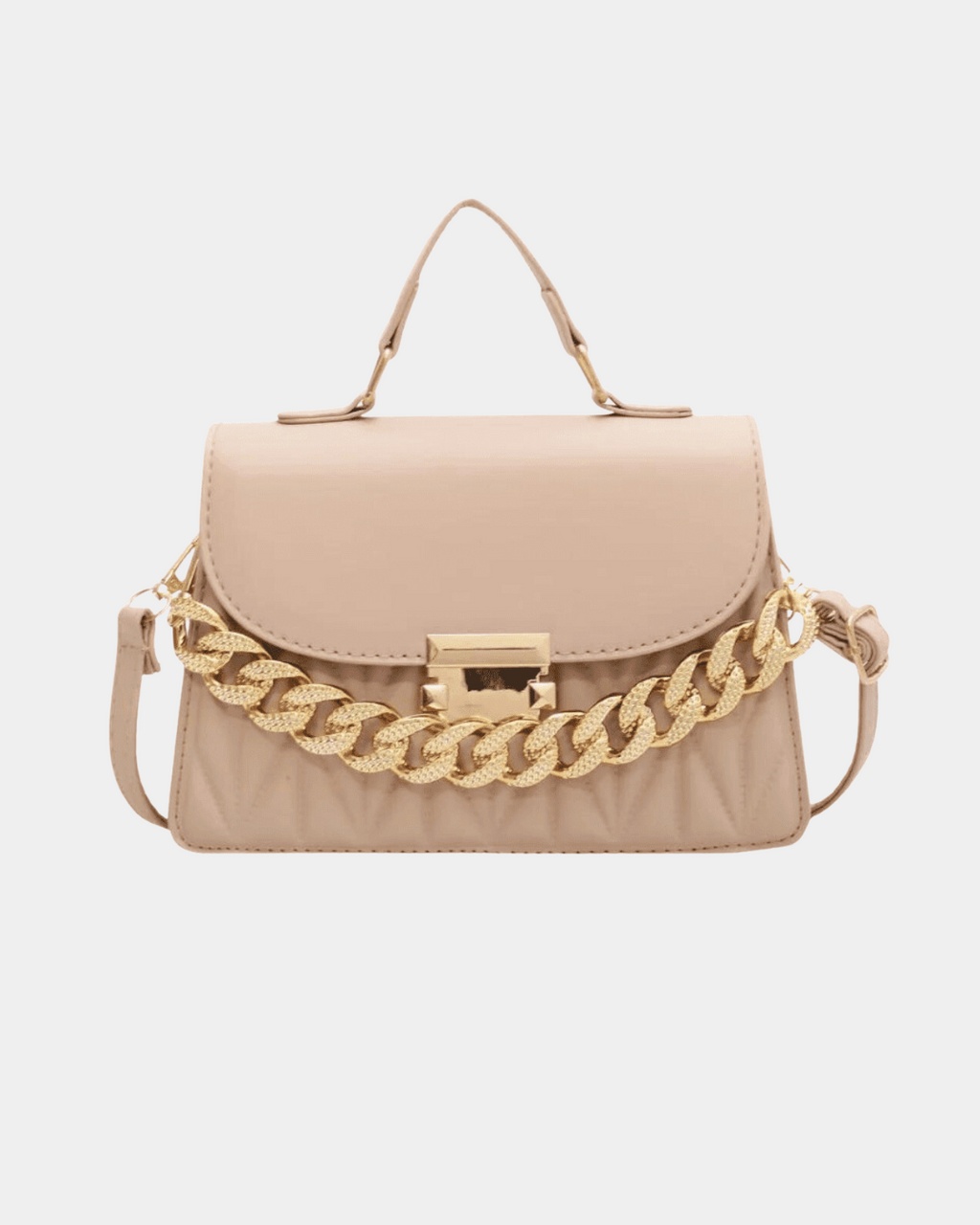 Bolsa Mara com corrente grossa de couro