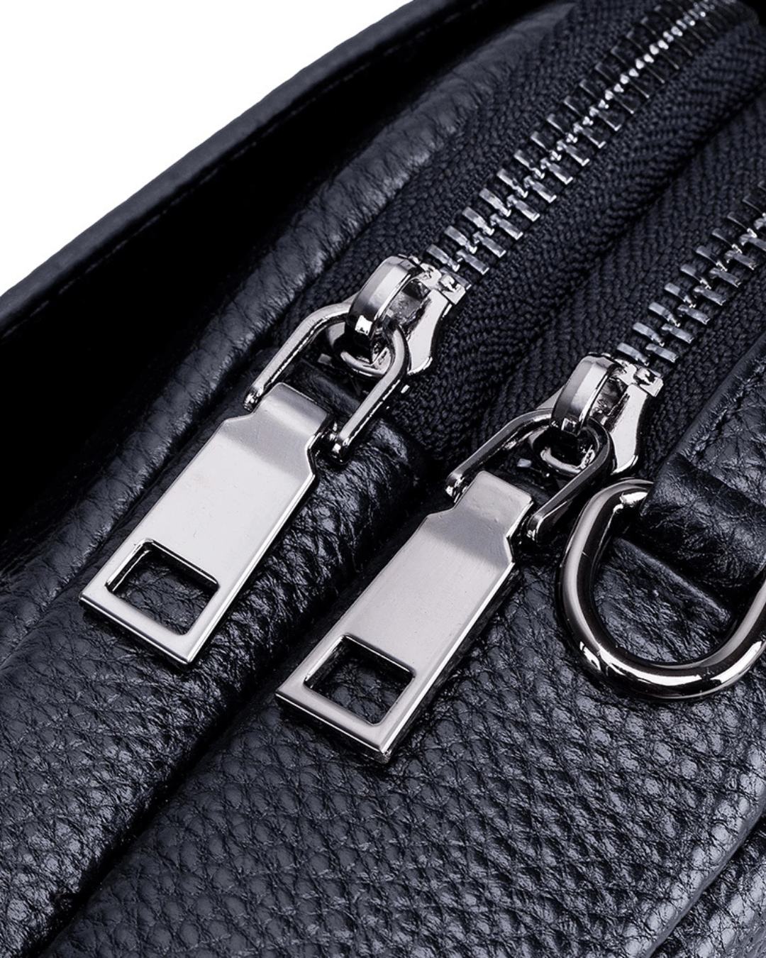Bolsa Bia compacta transversal em couro