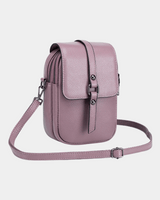 Bolsa Bia compacta transversal em couro