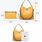 Bolsa de couro Vivian Premium + carteira grátis