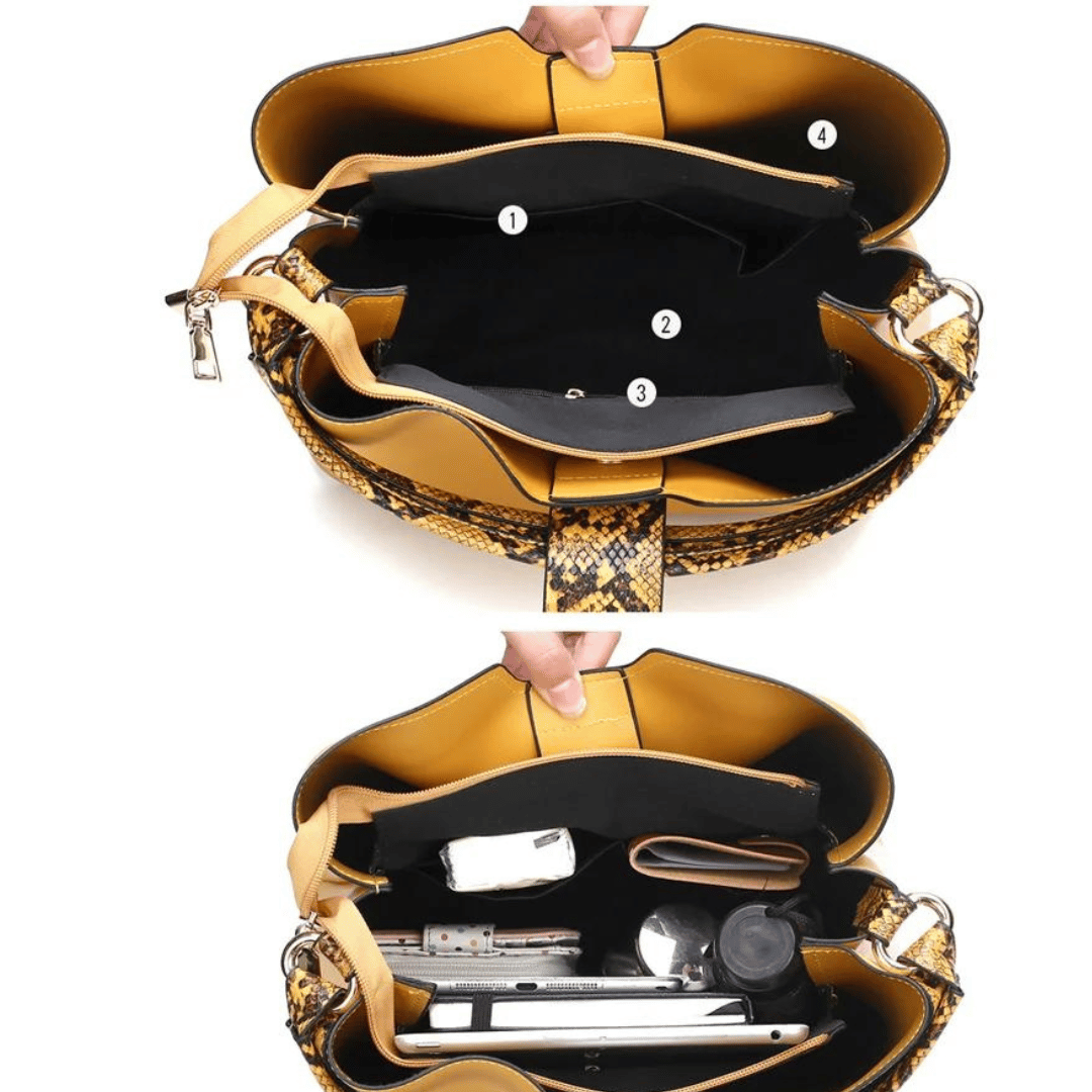 Bolsa de couro Vivian Premium + carteira grátis