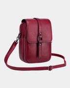 Bolsa Bia compacta transversal em couro