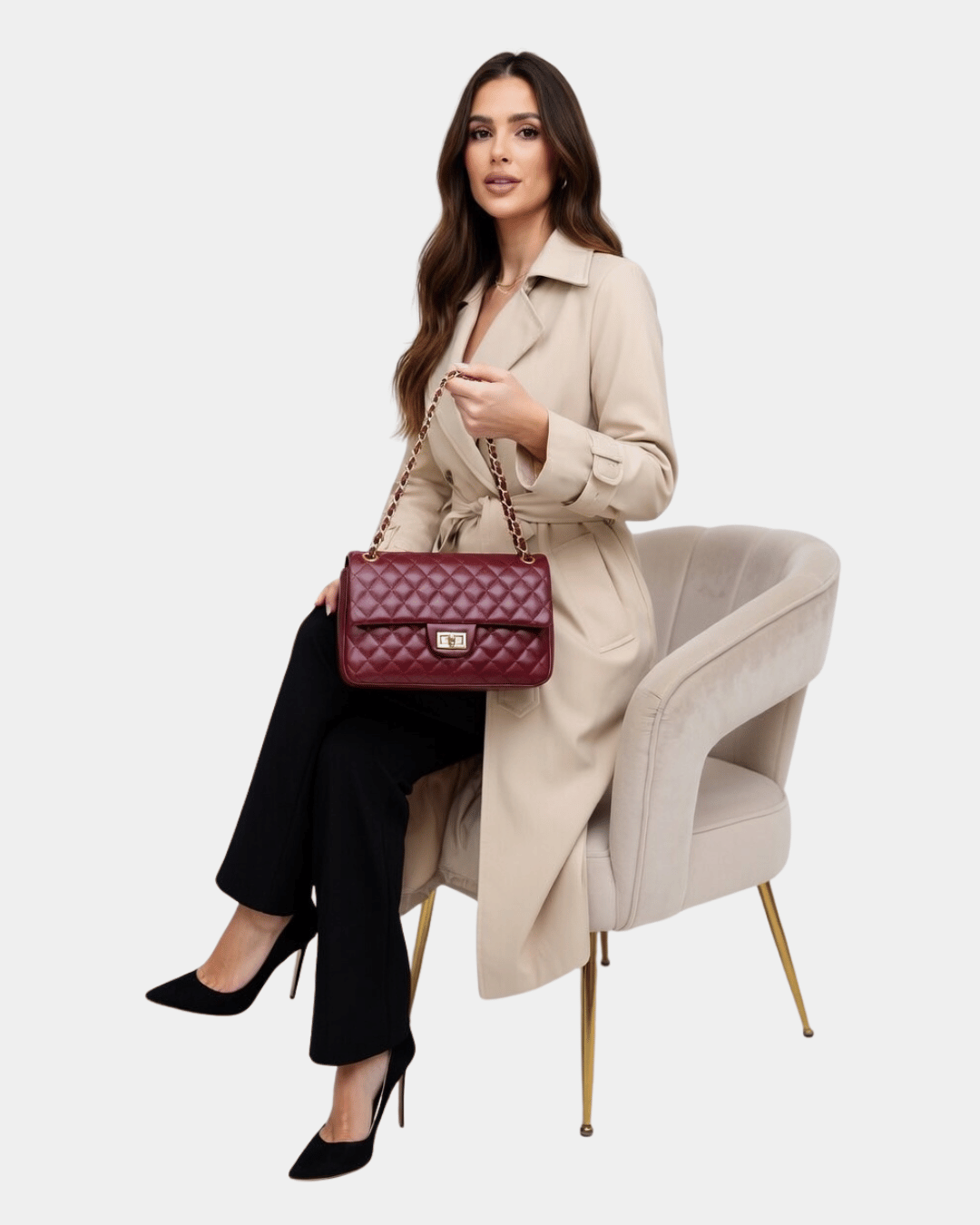 Bolsa couro Premium Transversal Aurora Class