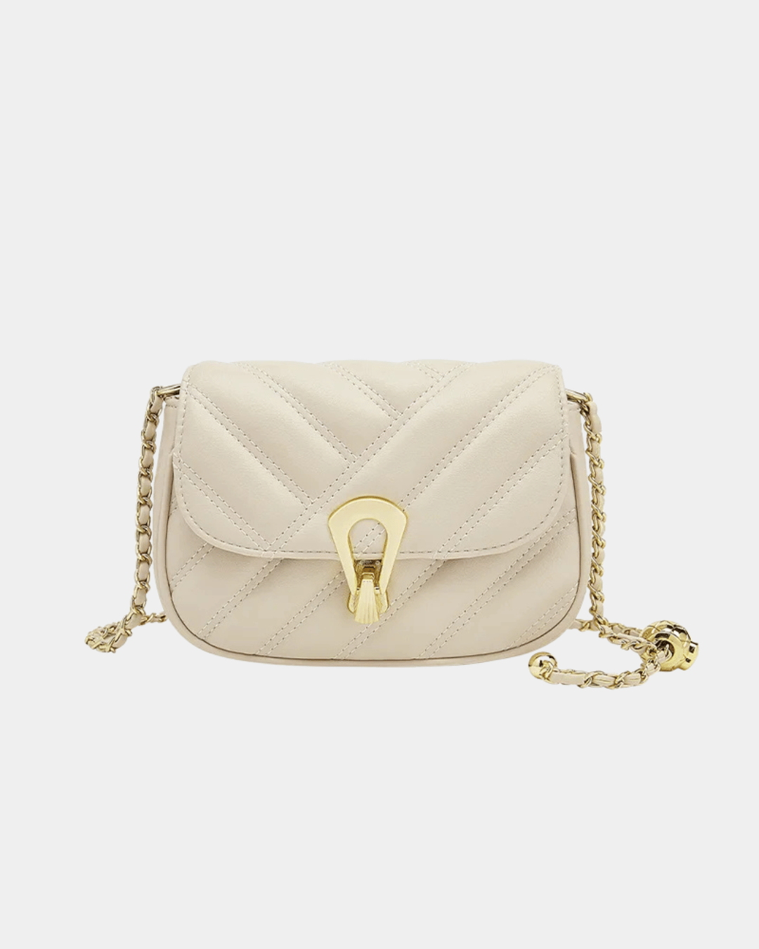 Bolsa de Couro Elegance Belle – Alça Corrente Dourada