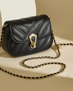 Bolsa de Couro Elegance Belle – Alça Corrente Dourada