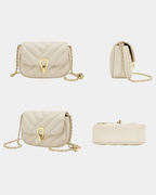 Bolsa de Couro Elegance Belle – Alça Corrente Dourada