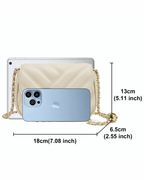 Bolsa de Couro Elegance Belle – Alça Corrente Dourada