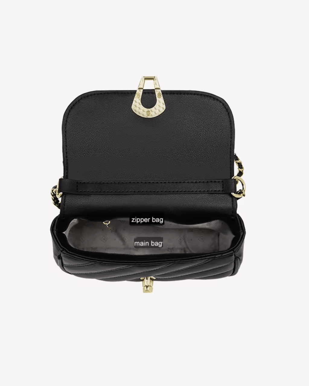Bolsa de Couro Elegance Belle – Alça Corrente Dourada