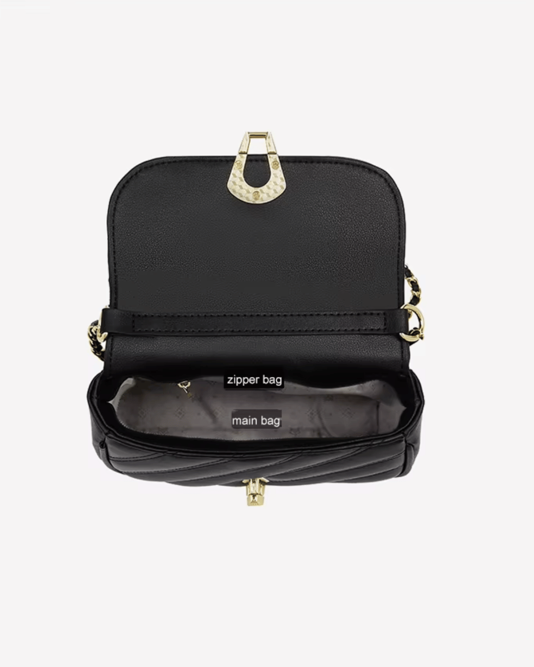 Bolsa de Couro Elegance Belle – Alça Corrente Dourada