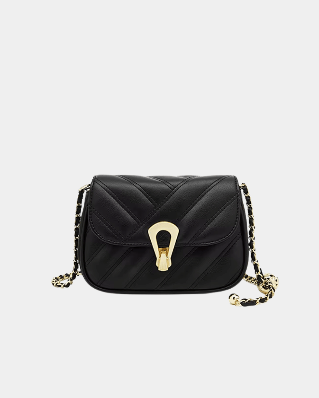 Bolsa de Couro Elegance Belle – Alça Corrente Dourada