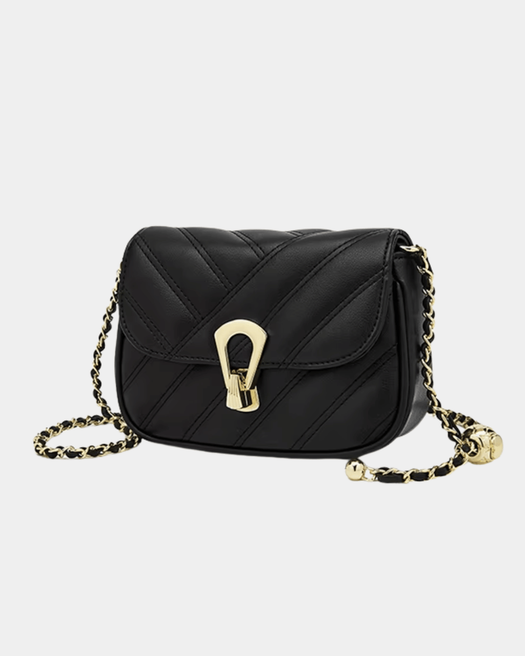 Bolsa de Couro Elegance Belle – Alça Corrente Dourada