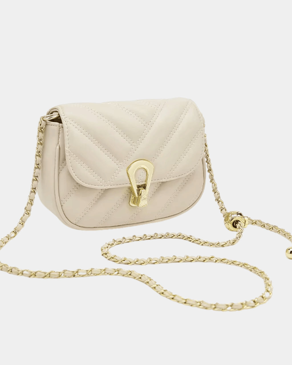 Bolsa de Couro Elegance Belle – Alça Corrente Dourada