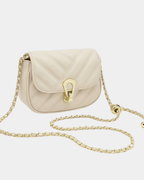 Bolsa de Couro Elegance Belle – Alça Corrente Dourada