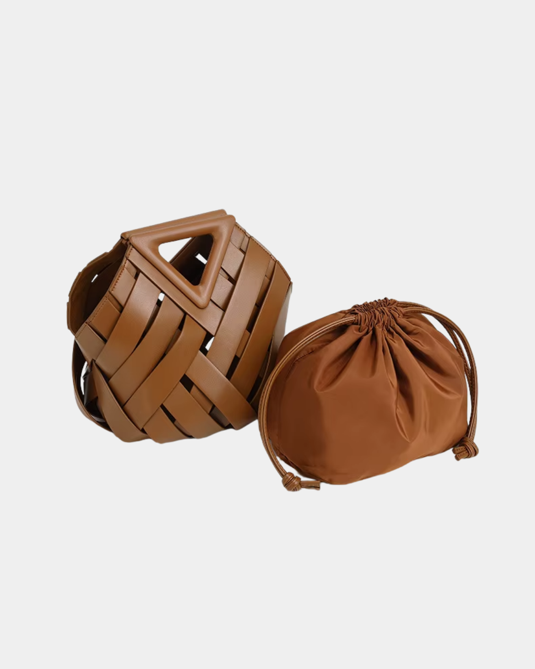 Bolsa Fabi Savana em couro trançado