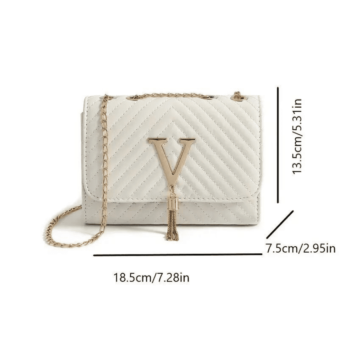 Bolsa V de couro Juju Santos