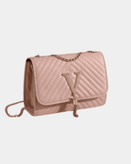 Bolsa V de couro Juju Santos