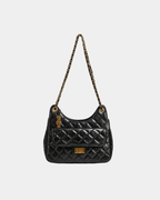 Bolsa Feminina Imperial Noir – Corrente Dourada Premium