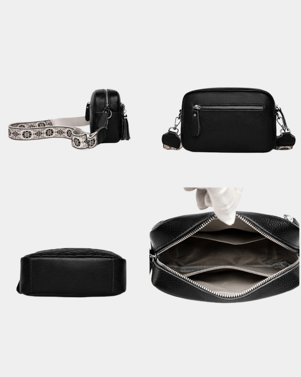 Bolsa Dany Transversal em couro