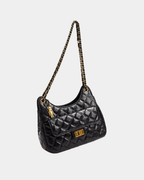 Bolsa Feminina Imperial Noir – Corrente Dourada Premium