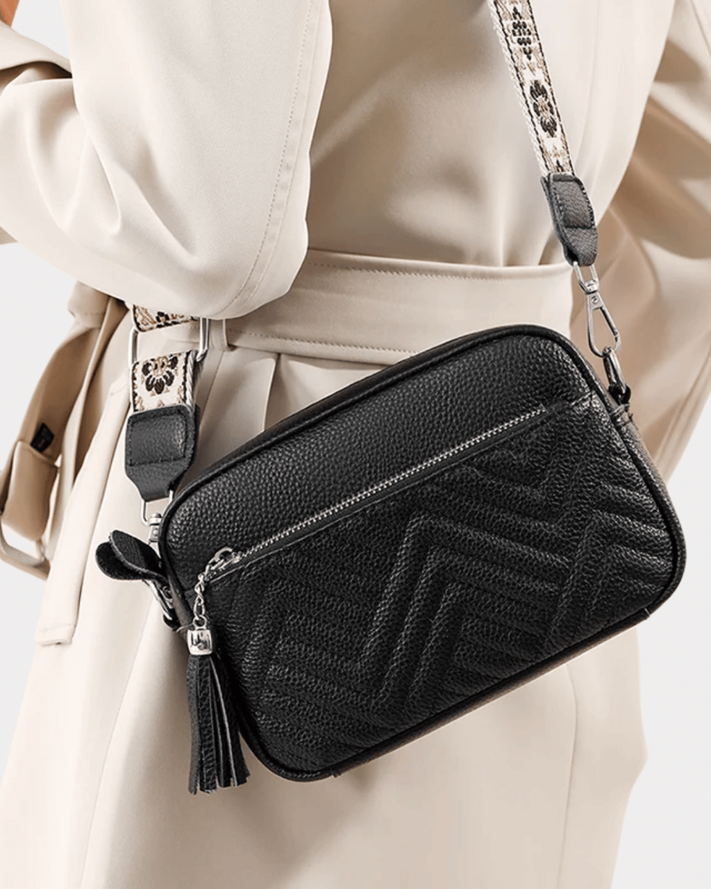 Bolsa Dany Transversal em couro