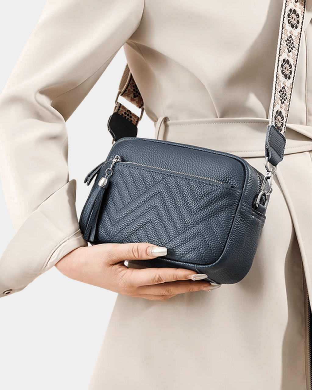 Bolsa Dany Transversal em couro