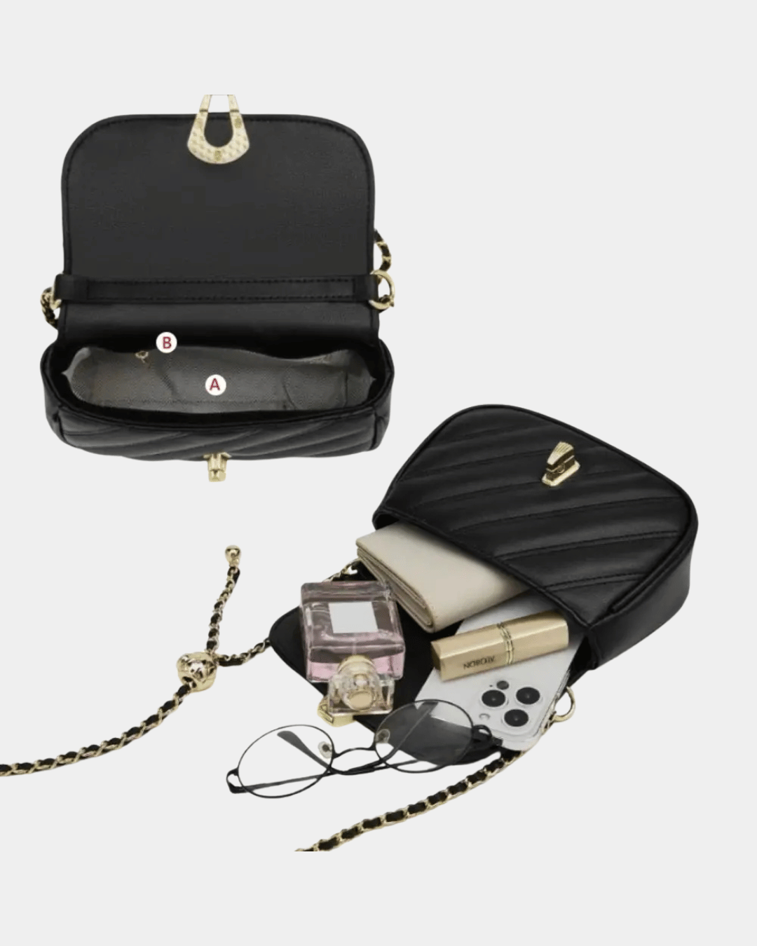 Mini Bolsa Transversal Noir Élégance