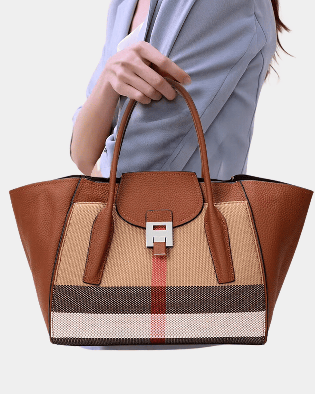 Bolsa retrô em couro genuíno