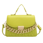 Bolsa Mara com corrente grossa de couro