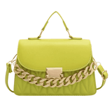 Bolsa Mara com corrente grossa de couro