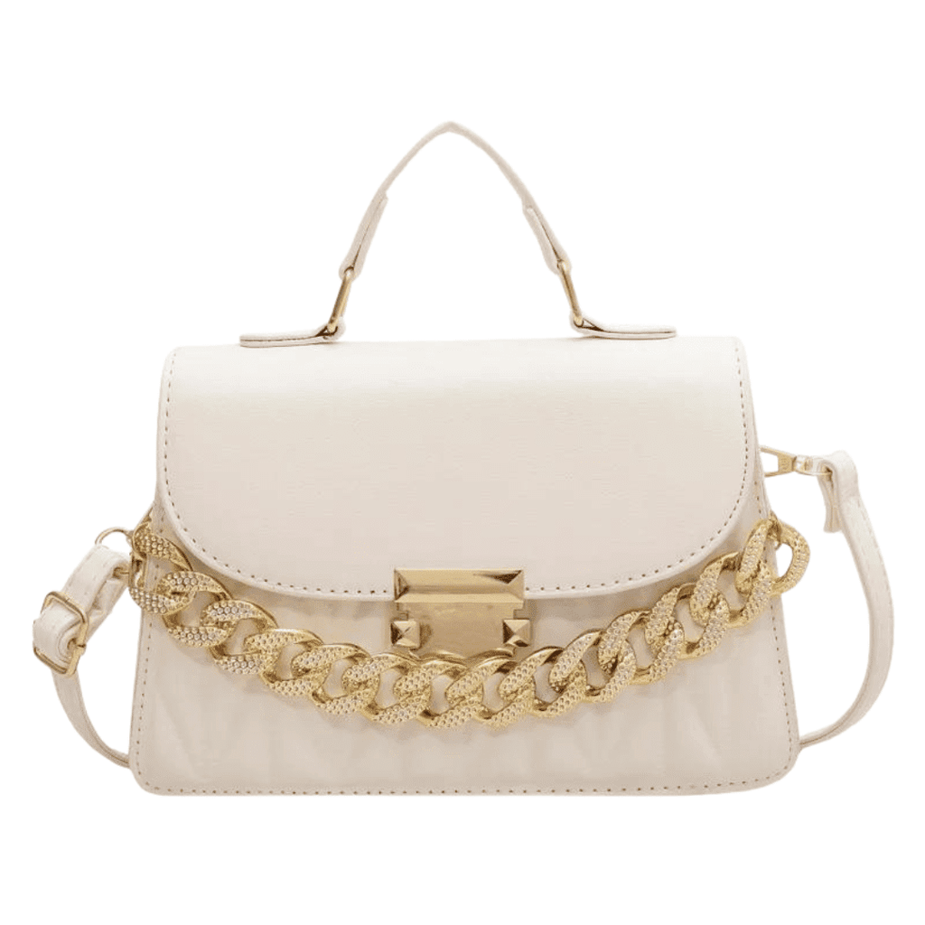 Bolsa Mara com corrente grossa de couro