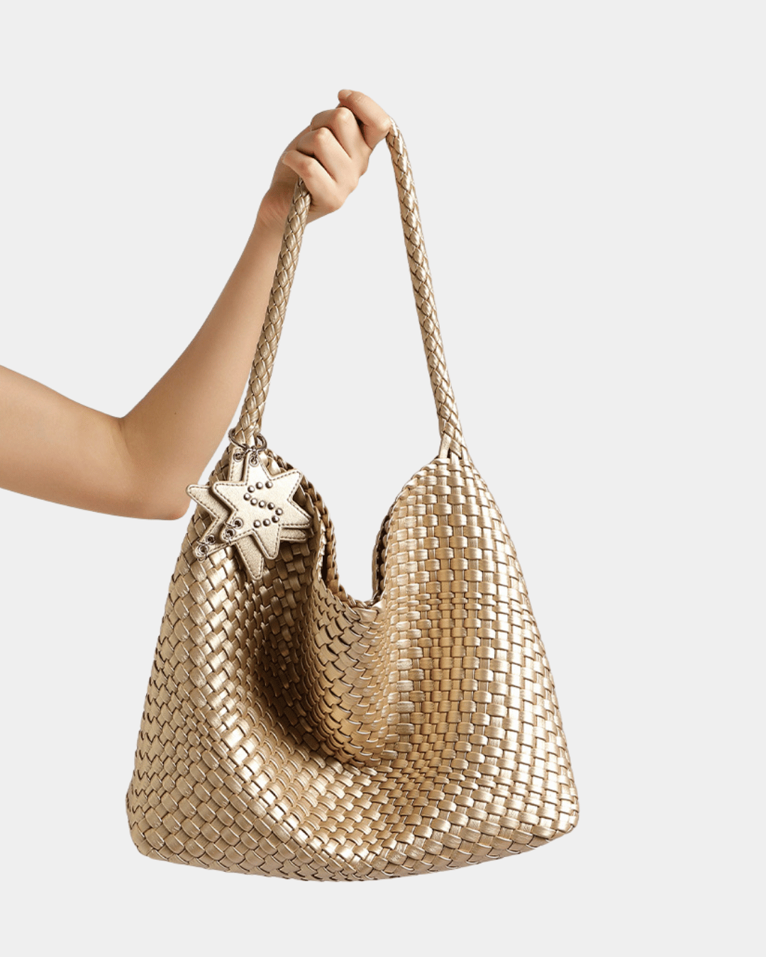 Bolsa Hobo Firenze Intrecciato Couro textura