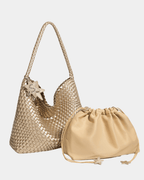 Bolsa Hobo Firenze Intrecciato Couro textura