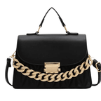 Bolsa Mara com corrente grossa de couro