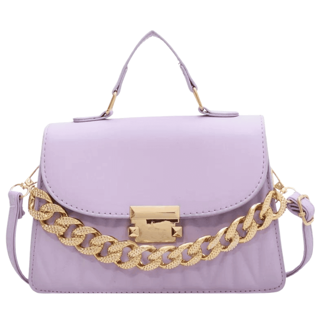 Bolsa Mara com corrente grossa de couro