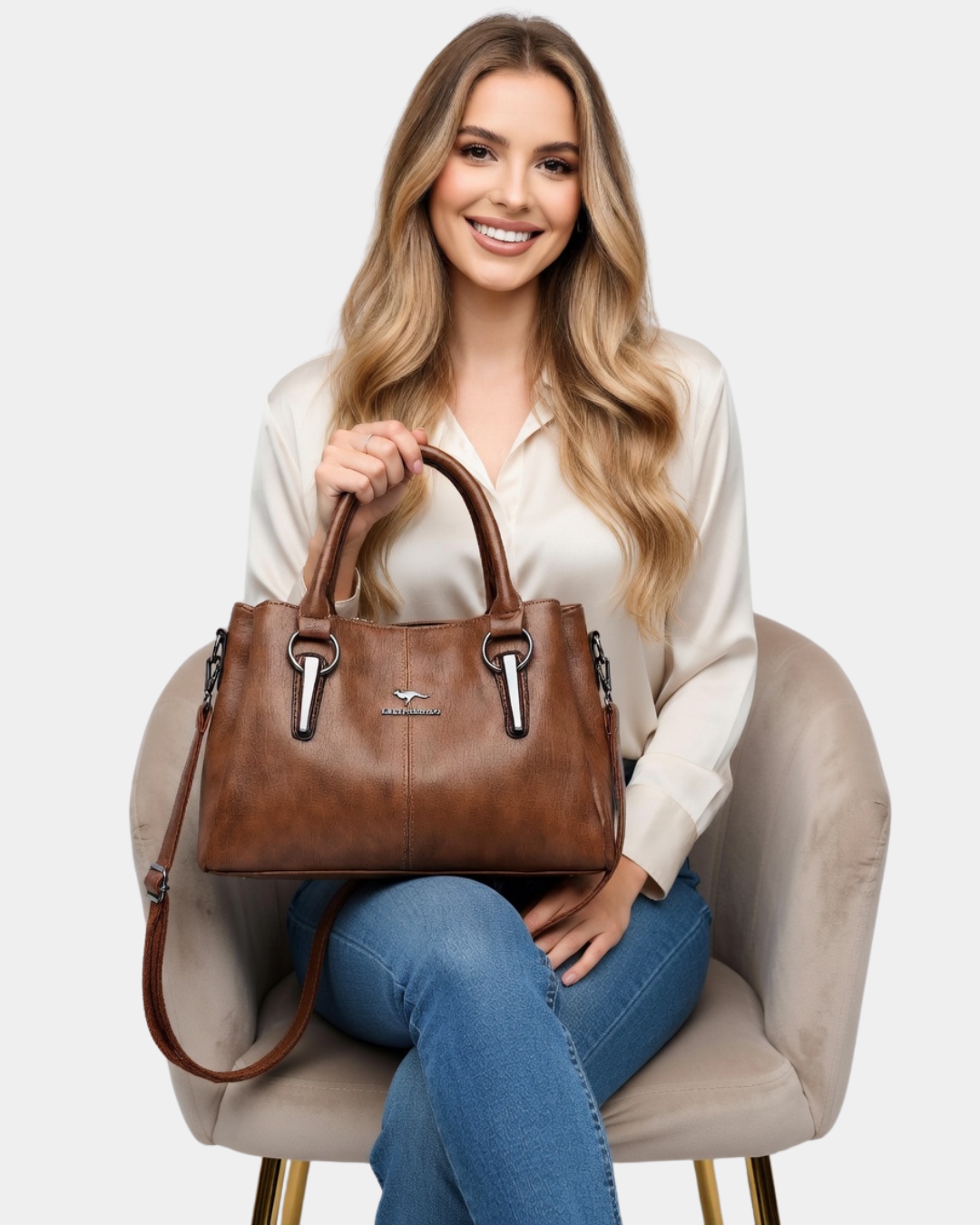 Bolsa retrô em couro