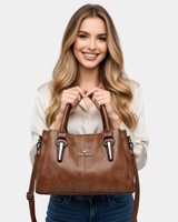 Bolsa retrô em couro