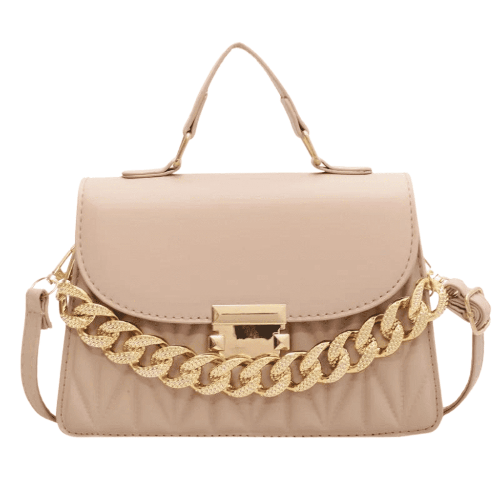 Bolsa Mara com corrente grossa de couro