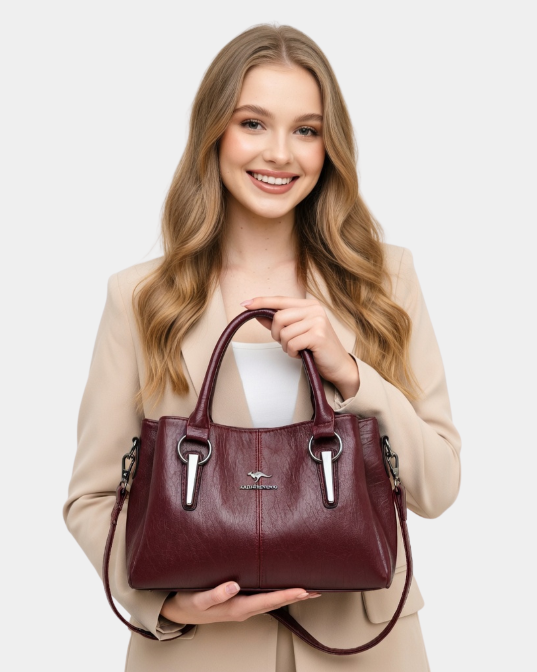 Bolsa retrô em couro