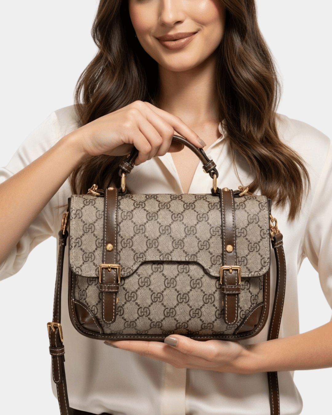 Bolsa Satchel Vintage Royale Monogram