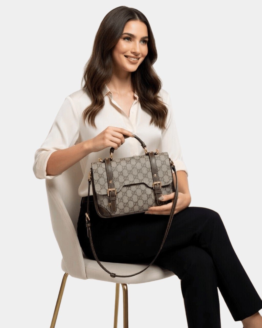 Bolsa Satchel Vintage Royale Monogram