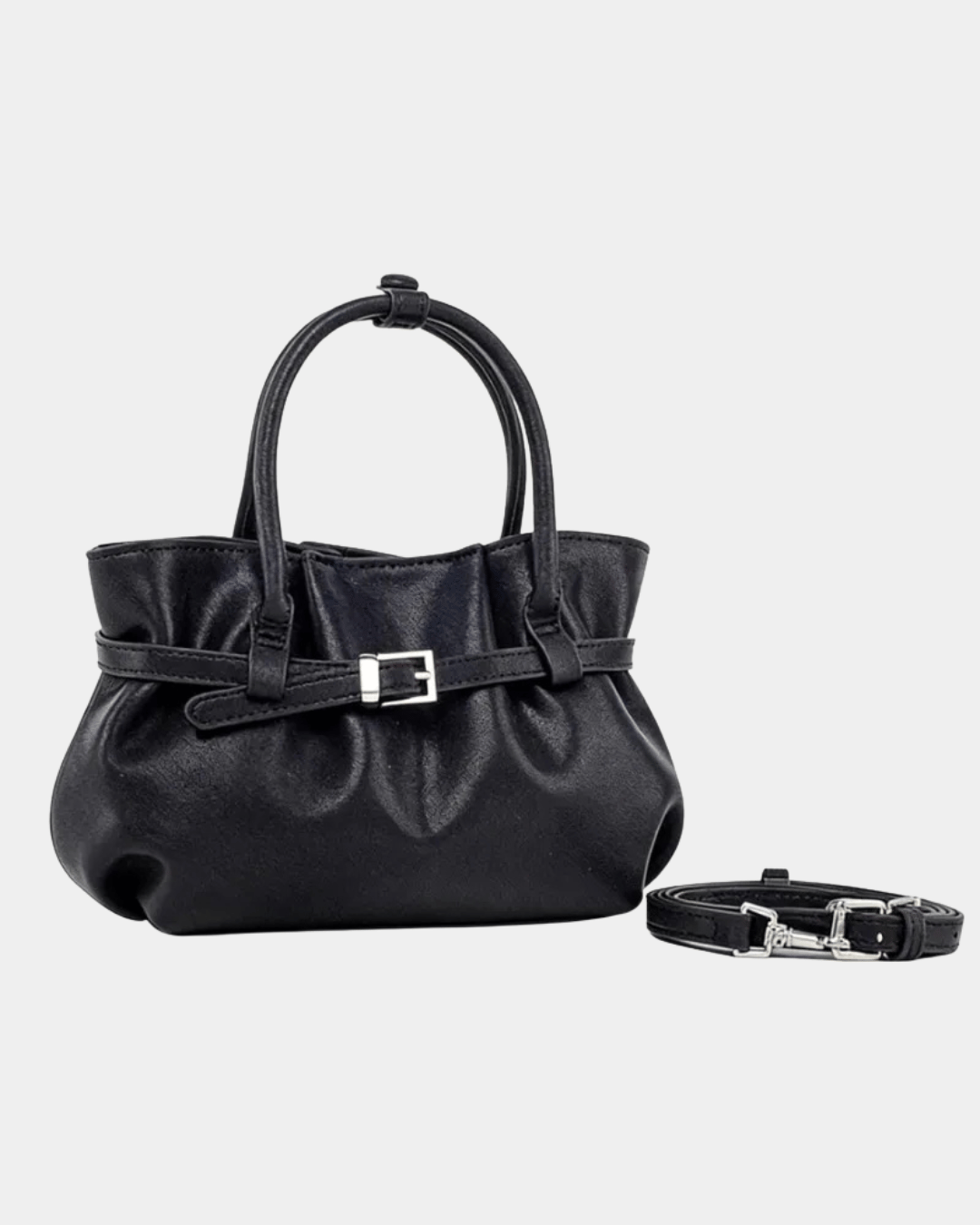 Bolsa Hobo Noir Essence Couro