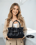 Bolsa Hobo Noir Essence Couro