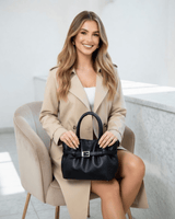 Bolsa Hobo Noir Essence Couro