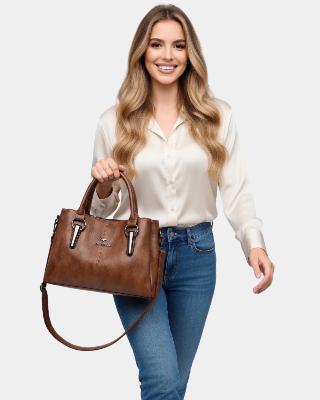 Bolsa retrô em couro