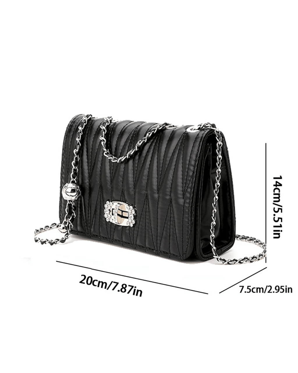 Bolsa acolchoada casual Paris